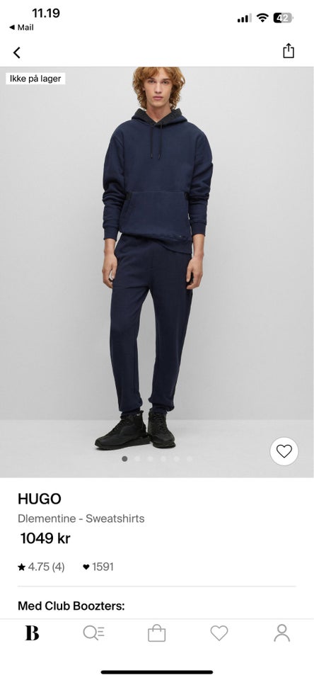 Hættetrøje, Hugo Boss, str. L