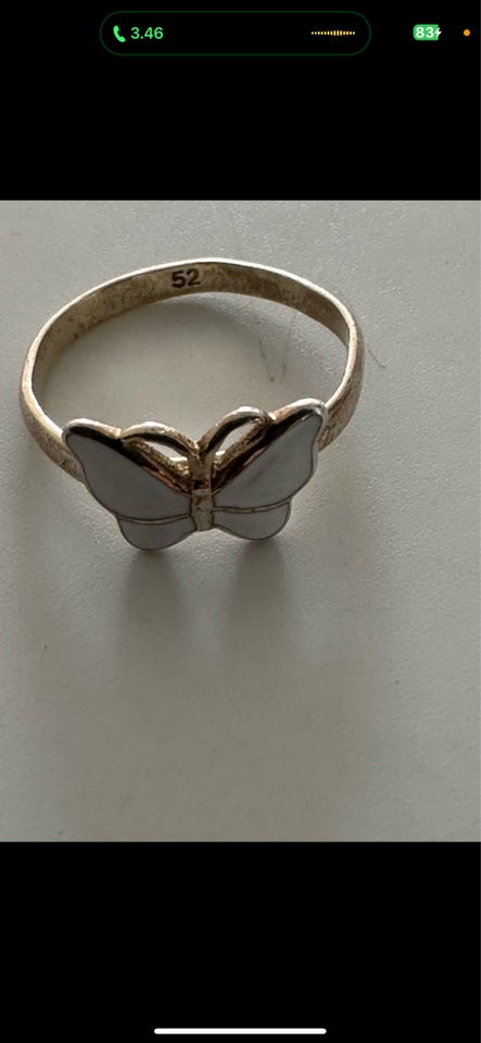 Ring, forgyldt, 925