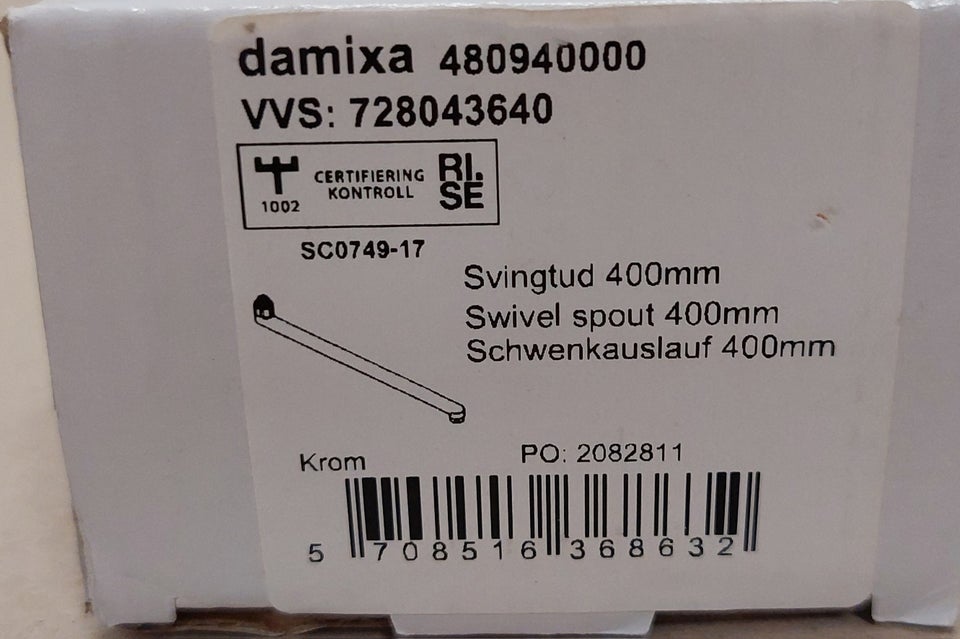 Svingbar 400 mm Damixa Krom