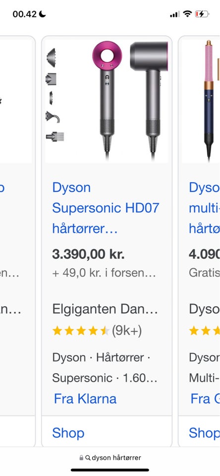 Føntørrer, hårtørrer , Dyson