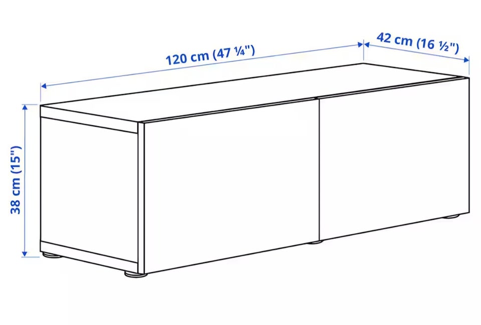 TV-skab IKEA Bestå b: 120 d: 42 h: