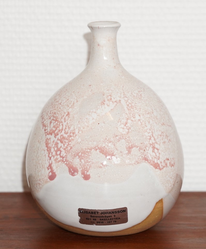 Keramik vase med spændende glasur