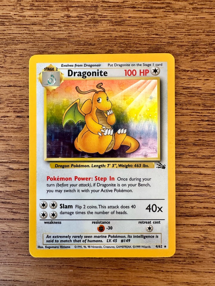 Samlekort Pokemon Dragonite