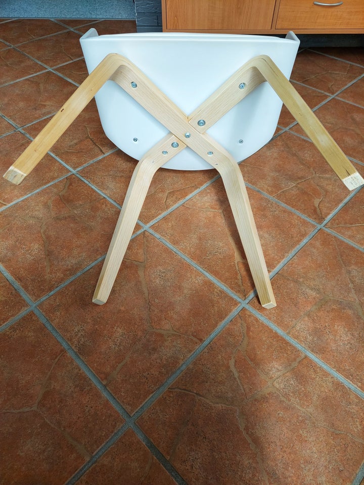 Spisebordsstol Hvid hård plast