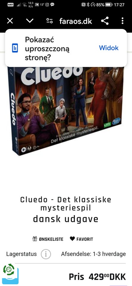 Andet legetøj, Ny Cluedo er det