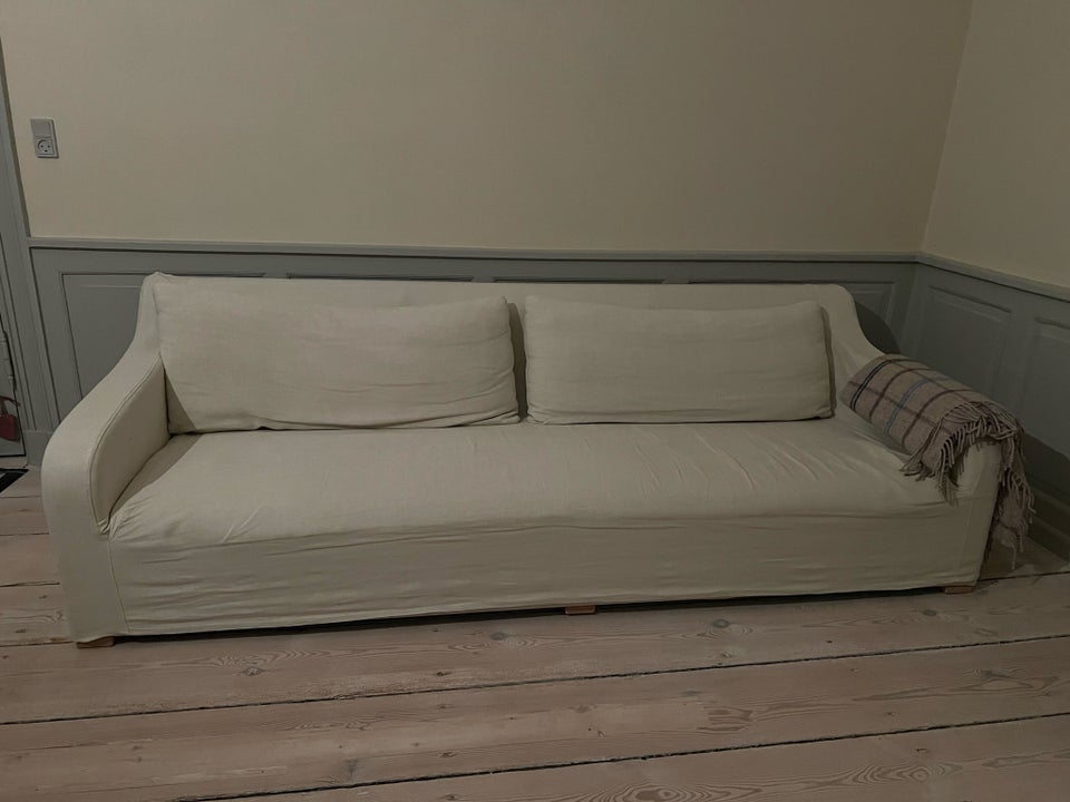 Sofa, hør, 4 pers.