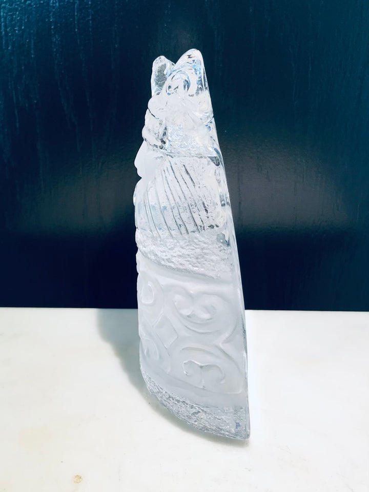 Glasfigur / Glasskulptur af viking