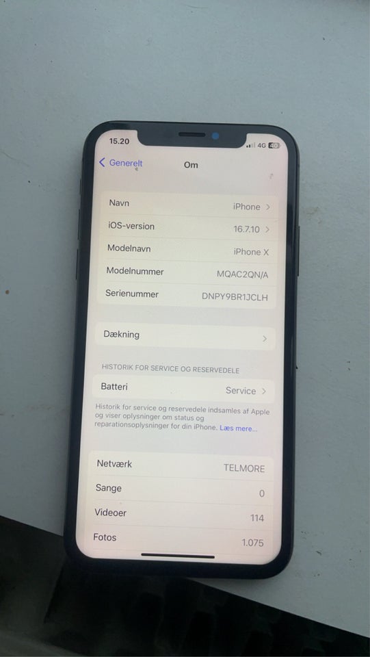 iPhone X, 64 GB, sort