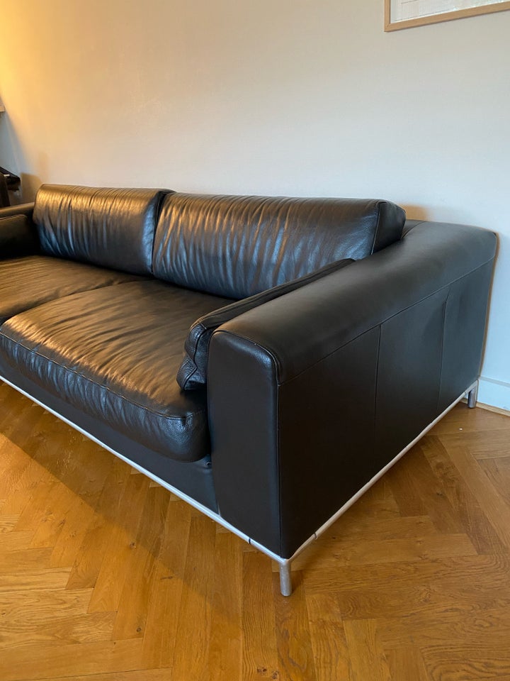 Sofa, læder, 4 pers.