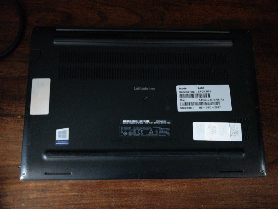 Dell Latitude 7480, 2.4 GHz, 8 GB ram