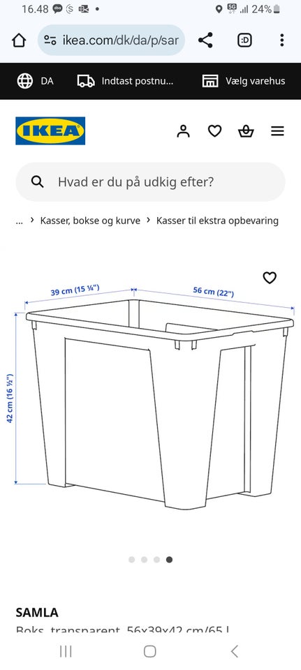 Plastik kasser, opbevaring, Ikea