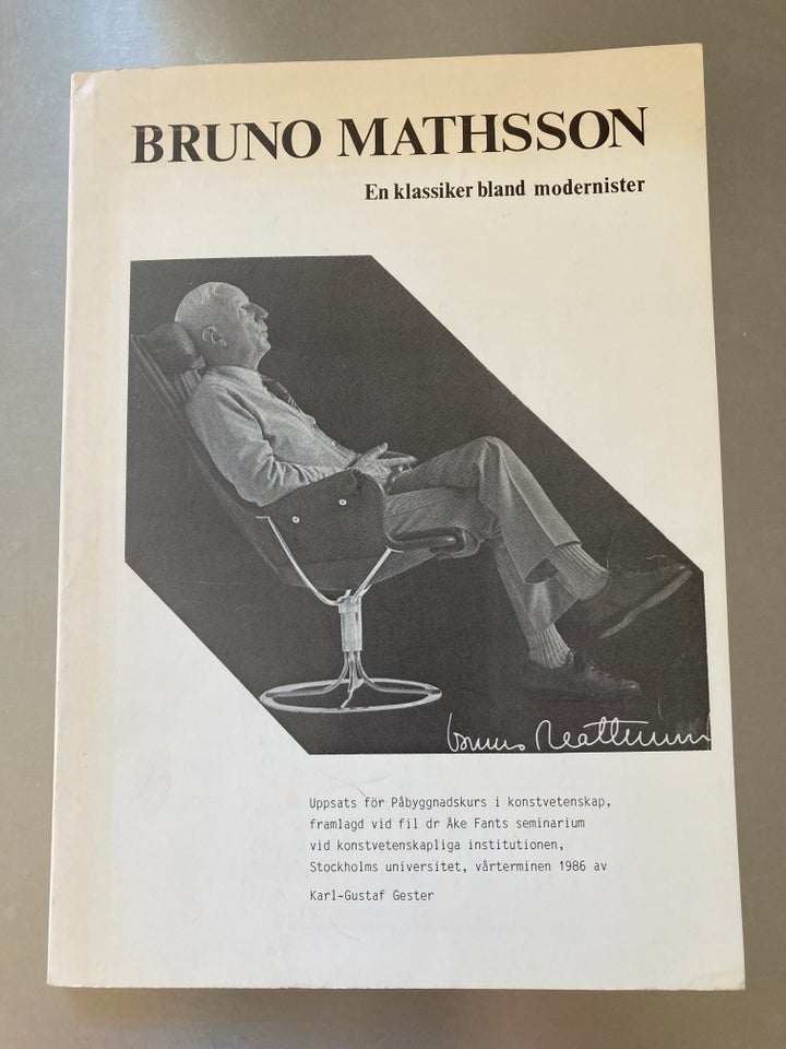 Bruno Mathsson, Bog