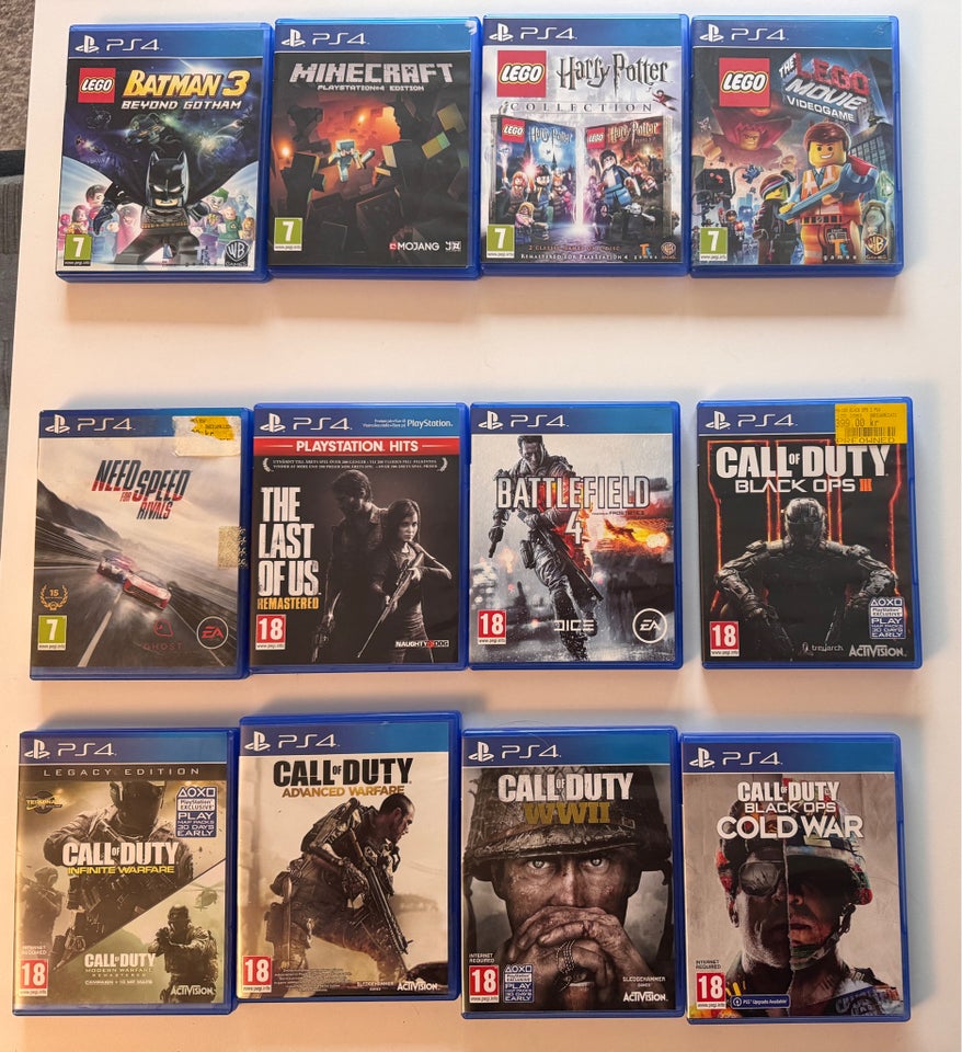 12 spil - bl.a. Call of Duty mfl., PS4