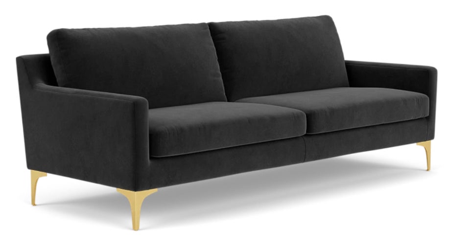 Sofa, velour, 3 pers.