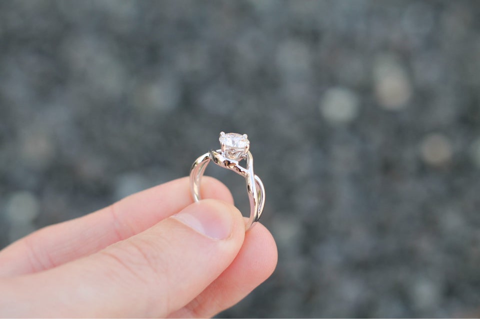 Ring, diamant, 1 carat lab diamant