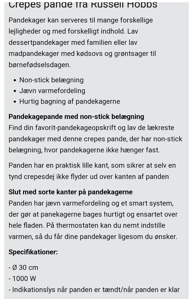 Pandekagebager crepe maker