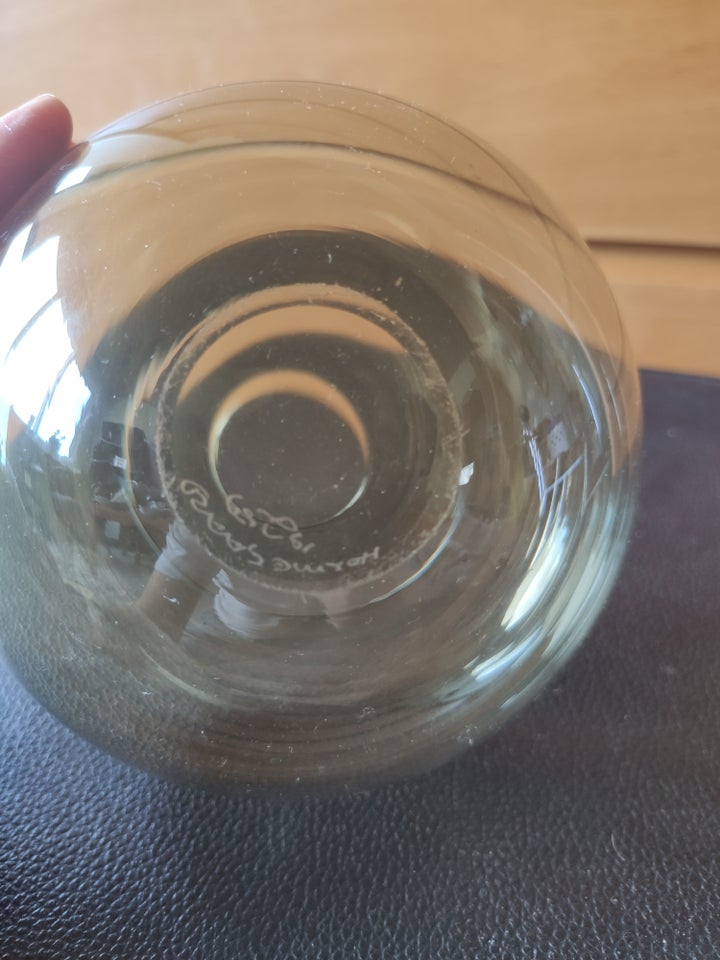 Glas Vase kugleform Holmegaard