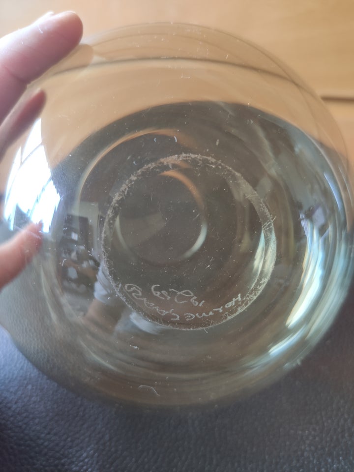 Glas Vase kugleform Holmegaard