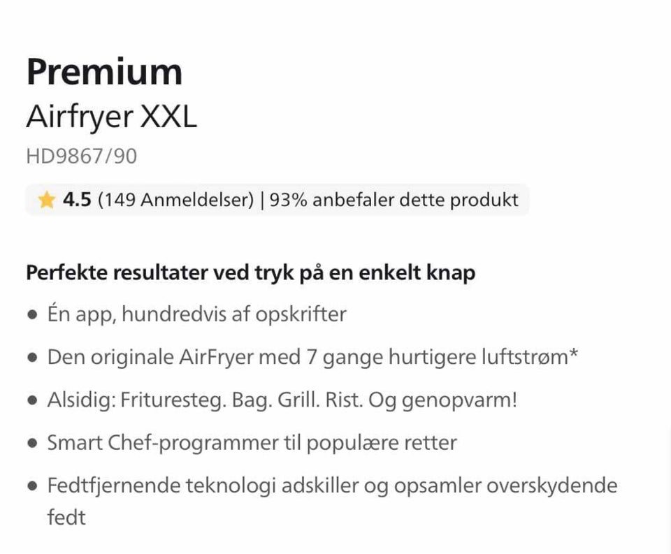 Airfryer , Phillips XXL