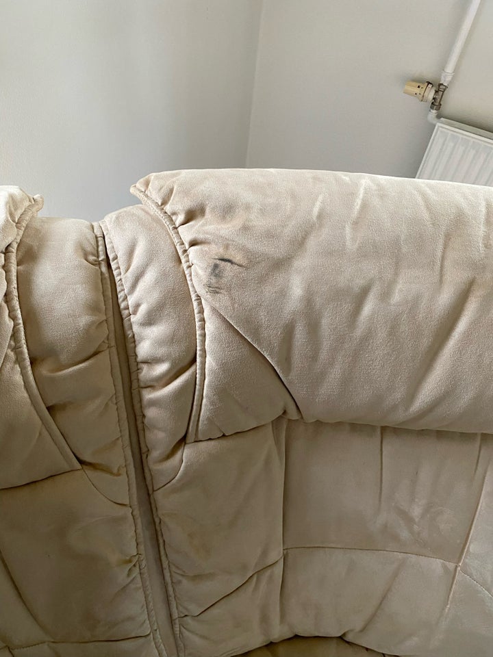 Hjørnesofa, velour, 7 pers.