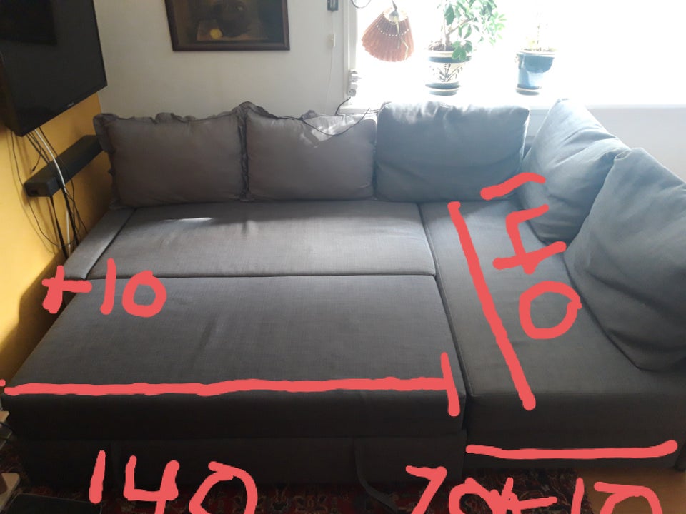 Sovesofa stof 3 pers