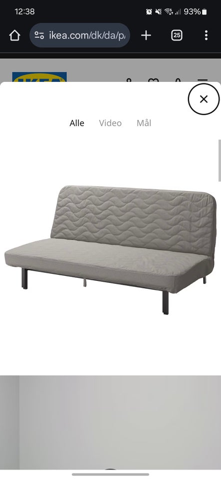 Sovesofa, IKEA, b: 140 l: 200 h: 31