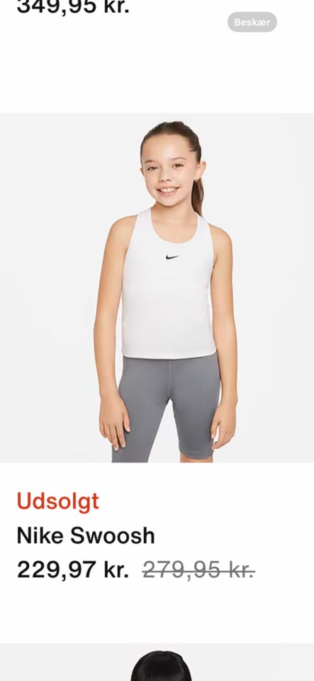 Sportstøj, Tanktop sport BH, Nike