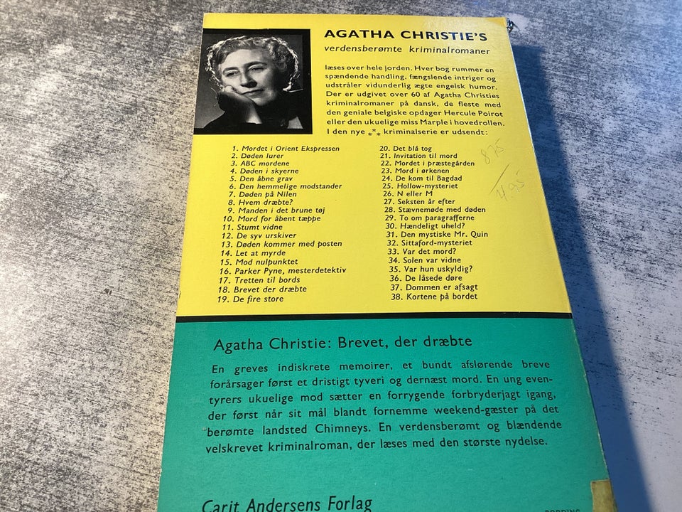 Brevet der dræbte 18 Agatha