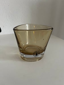 Fin glas fyrfadslysestage 7 cm høj