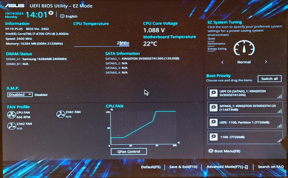 Bundkort, CPU og køler, ASUS