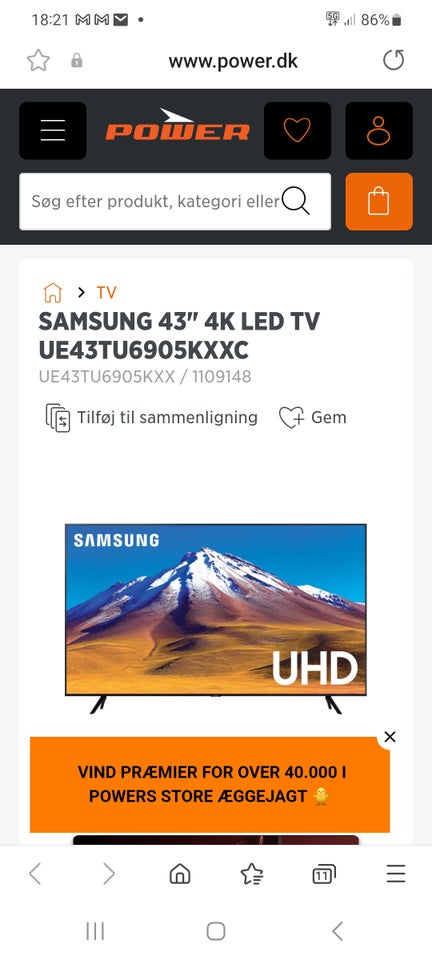 Samsung UE43TU6905 43"