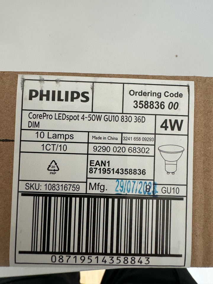 Pære Philips 4W GU 10