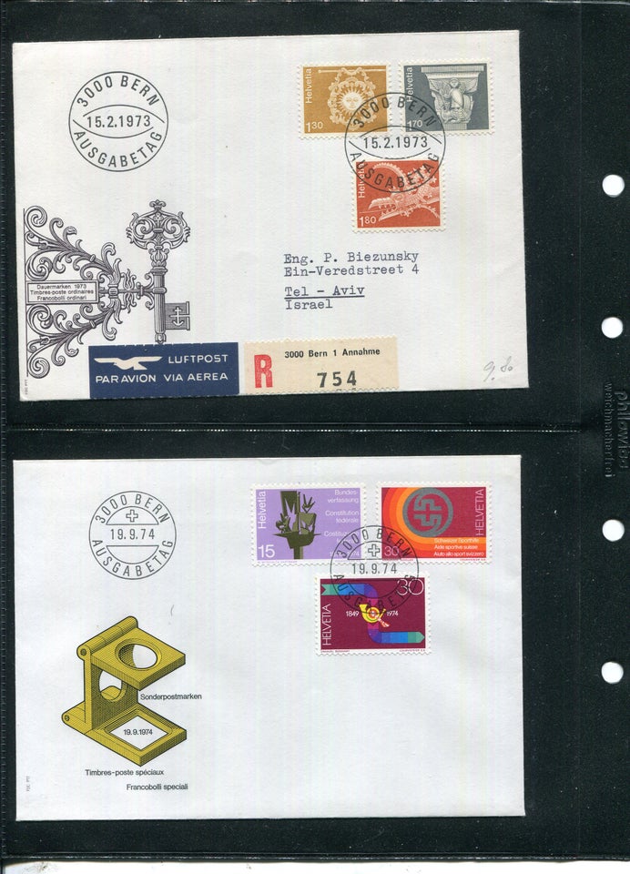 Schweiz, Album med 75 FDC