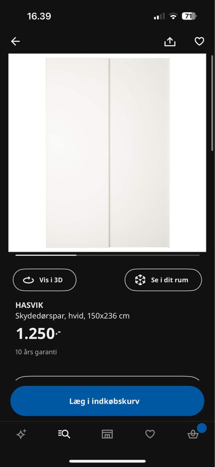 Klædeskab IKEA b: 150 h: 236