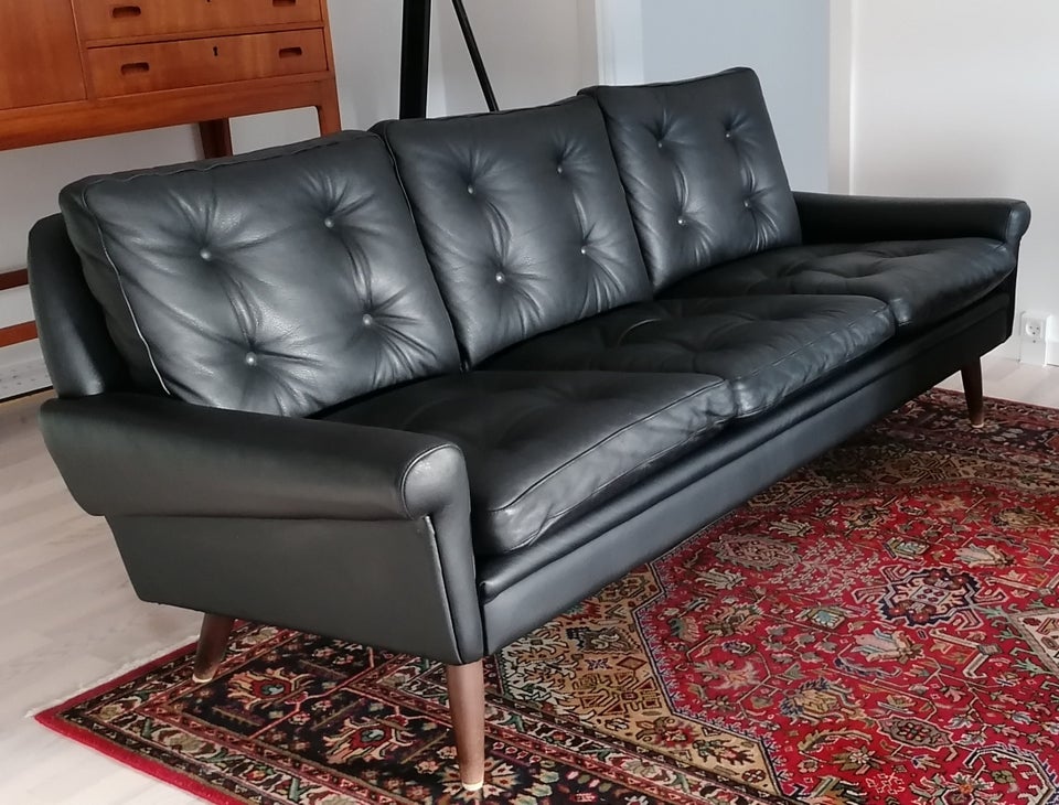 Sofa, læder, 3 pers.