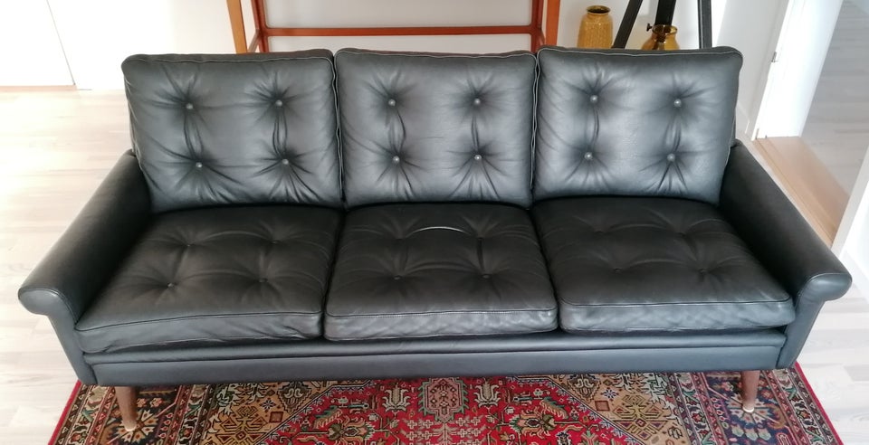 Sofa, læder, 3 pers.