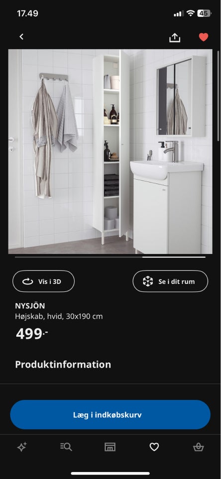 Reol, Ikea, Nysjön skab