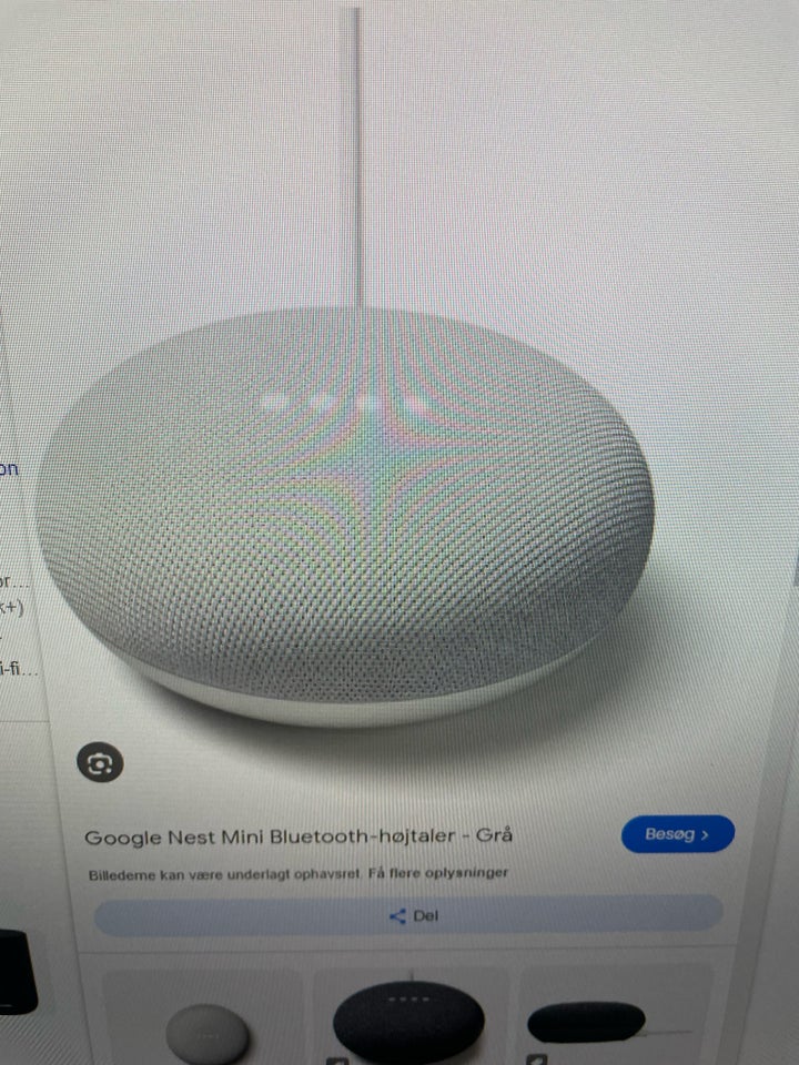 Google home højtaler  Mini grå/