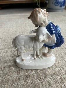 Porcelæn Figur Håndmalet