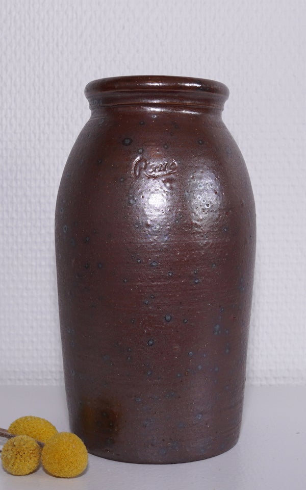 Vintage vase / krukke i stentøj,