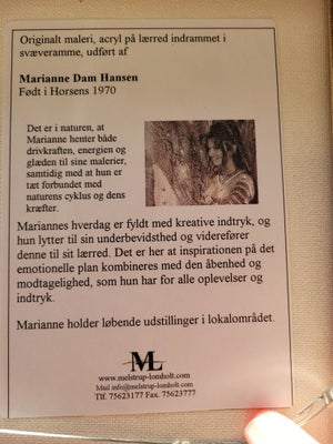 Akrylmaleri Marianne Dam Hansen