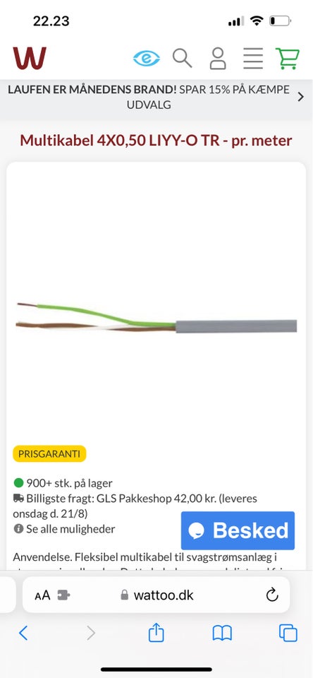 Andet Svagstrømskabel 4x005