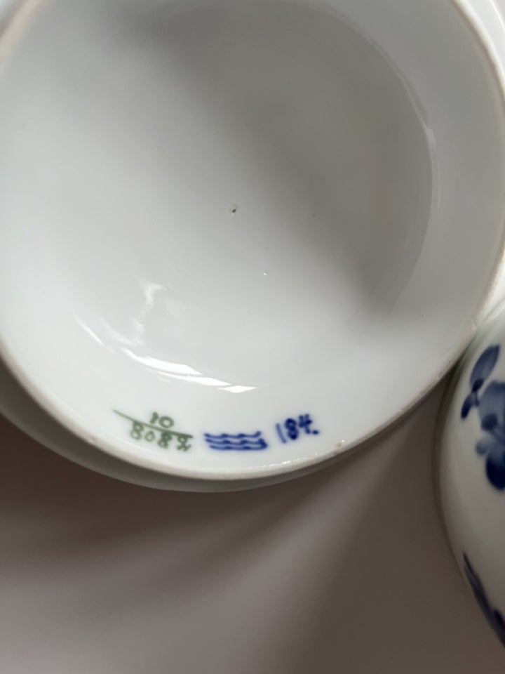 Porcelæn Flettet Blå Blomst