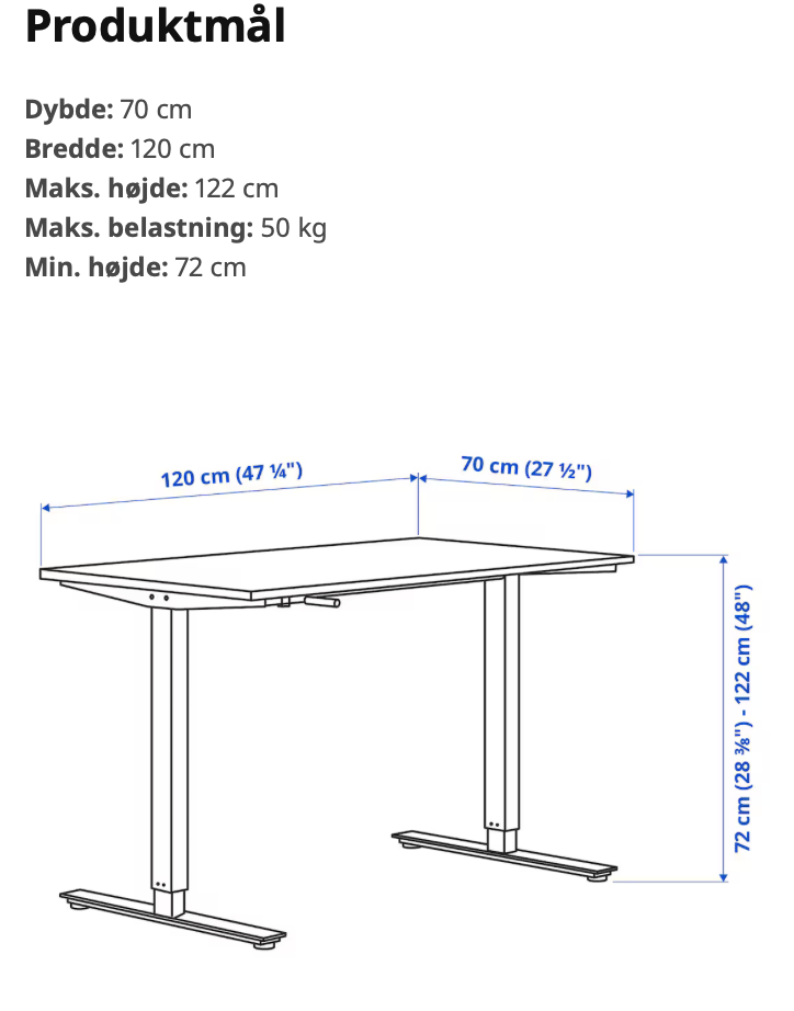 Arbejdsbord, IKEA TROTTEN