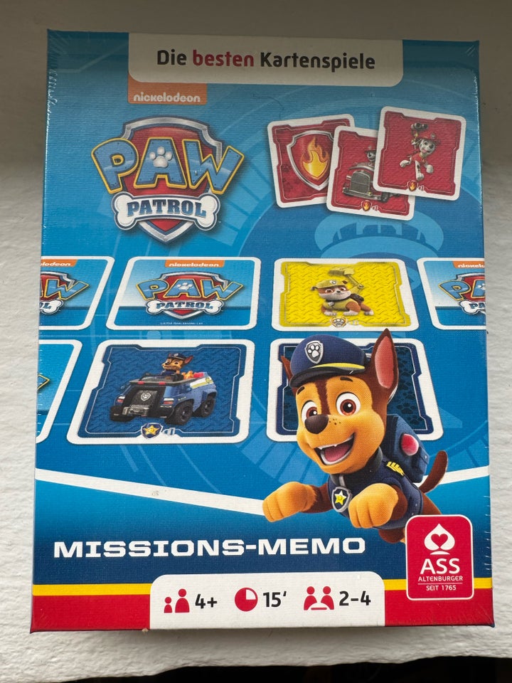 Paw patrol, Memoery spil,