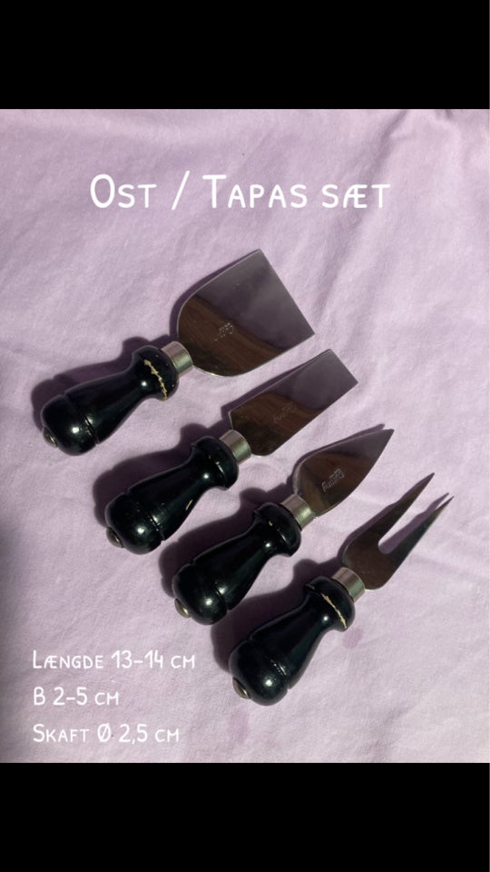 Rustfrit stål Ost / tapas sæt