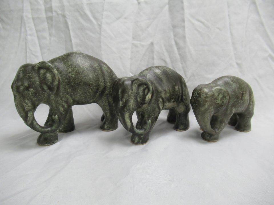 Elefant Figur 3 Keramik, Johgus