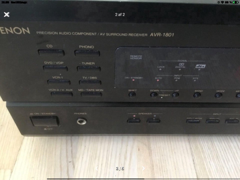 Forforstærker, Denon, AVR 1801