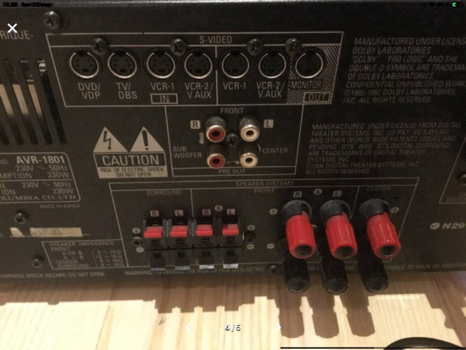 Forforstærker, Denon, AVR 1801