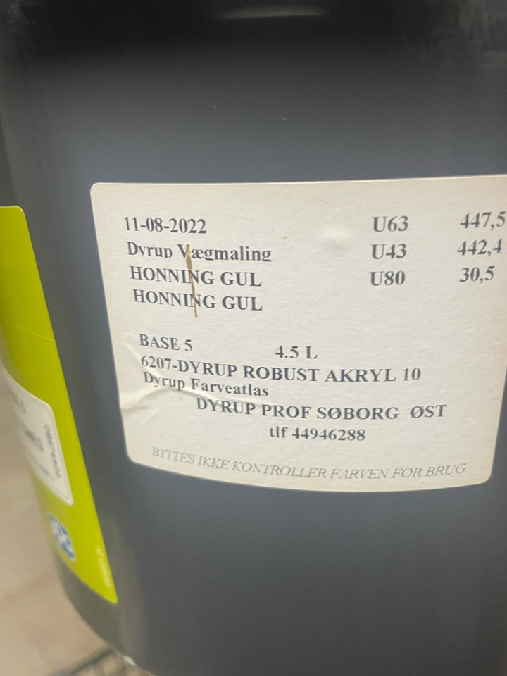 Væg maling, Dyrups, Ca 4 liter liter